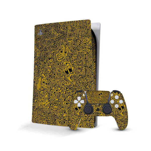 Hypnotic - Gold - Sony PlayStation 5 Console Skins