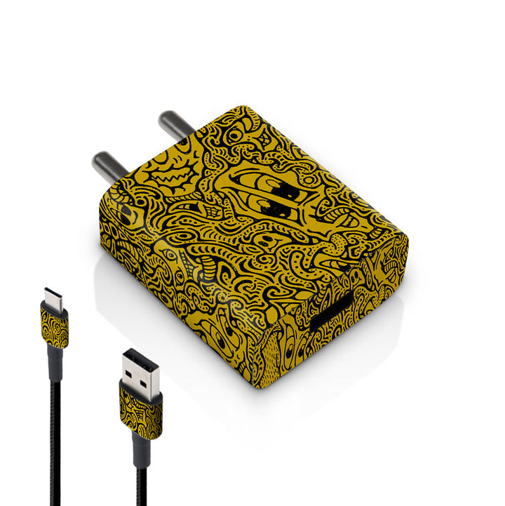 Hypnotic Gold - MI 10W and 18W charger skin by Sleeky India