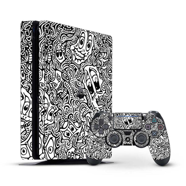 Hypnotic - white- Sony PS4 Pro Skin