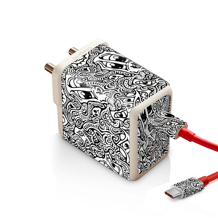 Hypnotic White - Oneplus Warp 65W Charger skin by Sleeky India
