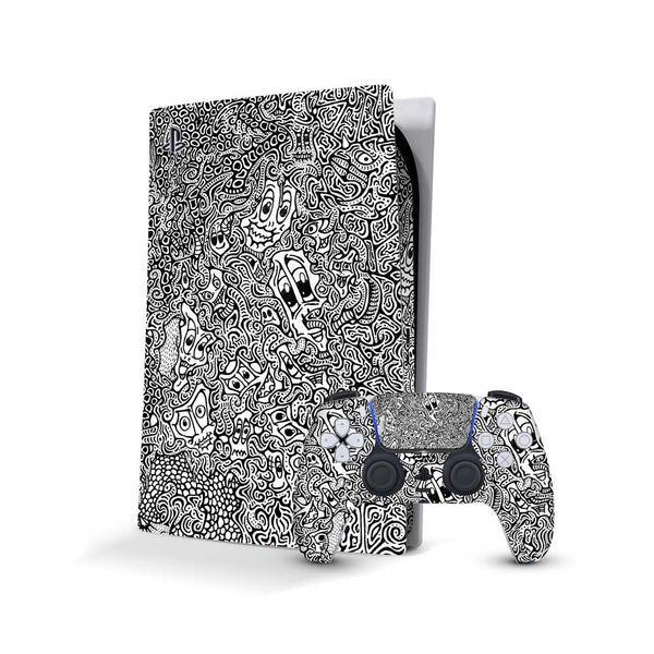 Hypnotic white - Sony PlayStation 5 Console Skins
