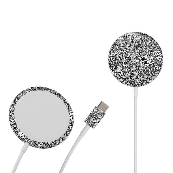 Hypnotic White - Apple Magsafe Skin by Sleeky India