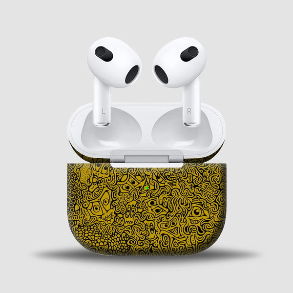 Hypnotic Gold - Skins for AirPods 3 By Sleeky India