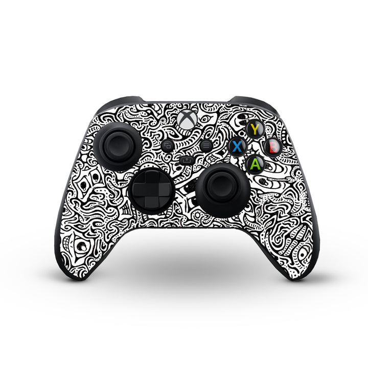Hypnotic White - Skins for X-Box Series Controller by Sleeky India
