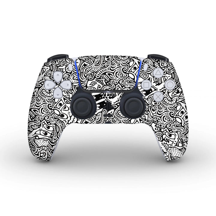 Hypnotc White - Skins for PS5 controller by Sleeky India