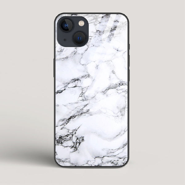 Marble White Luna - iPhone 13 Glass Case