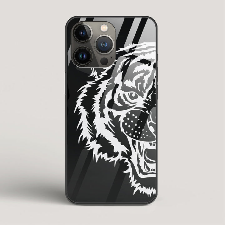 Tiger silhouette - iPhone 13 Pro Glass Case