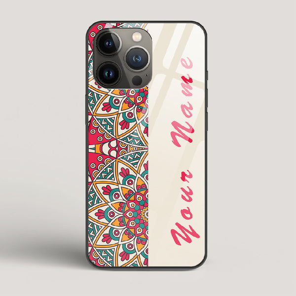 Complex Mandala Name Edition - iPhone 13 Pro Glass Case