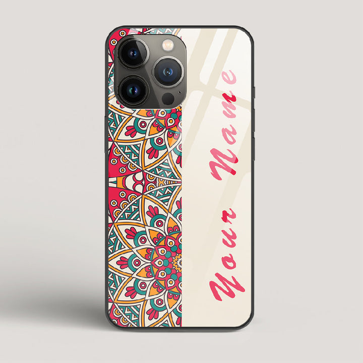 Complex Mandala Name Edition - iPhone 13 Pro Glass Case