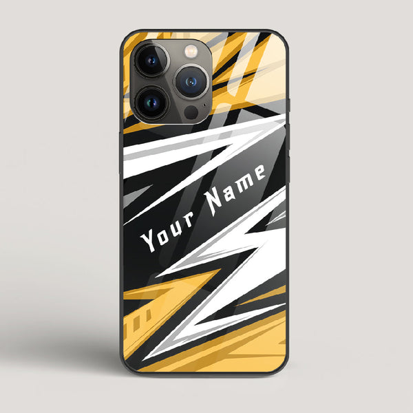 Racer Yellow Name Edition - iPhone 13 Pro Glass Case
