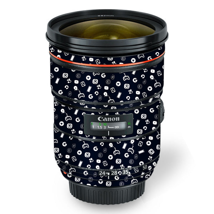 Black Icon Doddle - Canon Lens Skin