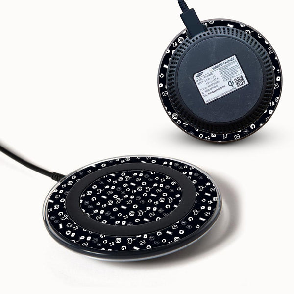 icons doddle black skin for Samsung Wireless Charger 2015 by sleeky india