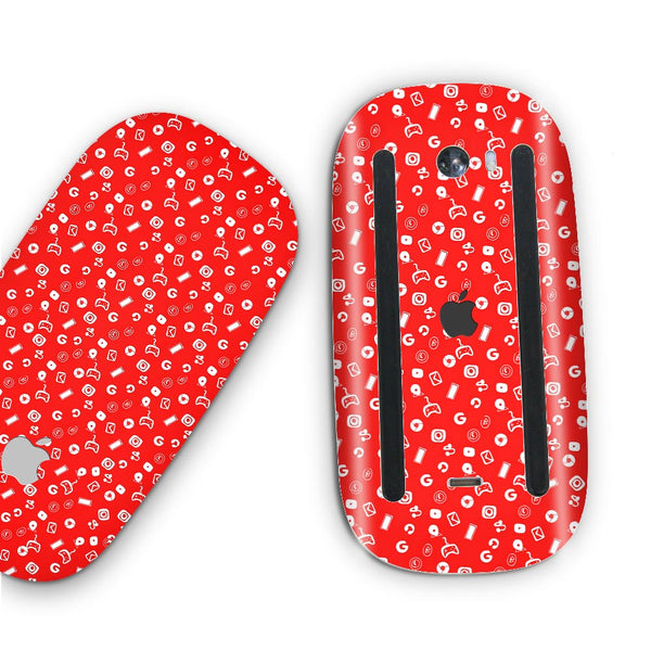 icons doodle red skin for apple magic mouse 2 by sleeky india