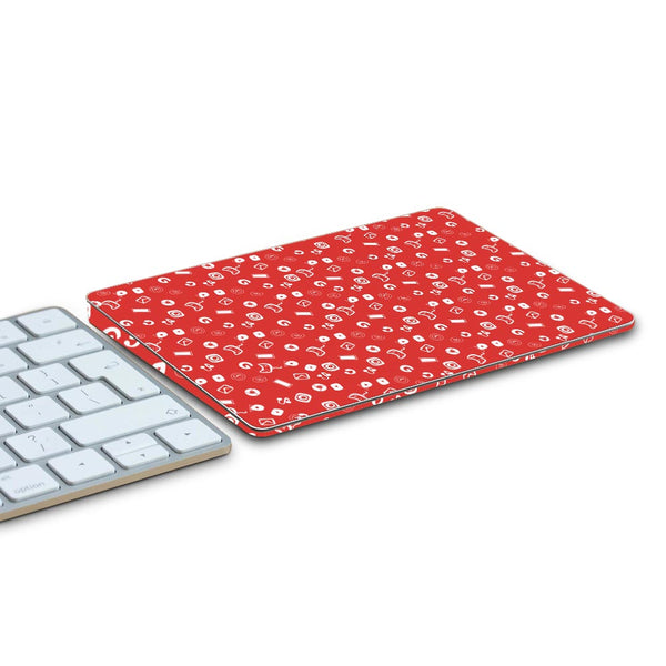 icons doodle red skin for Apple Magic Trackpad 2 Skins by sleeky india