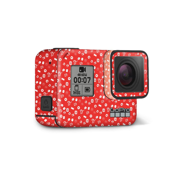 icons doodle red skin for GoPro hero by sleeky india 
