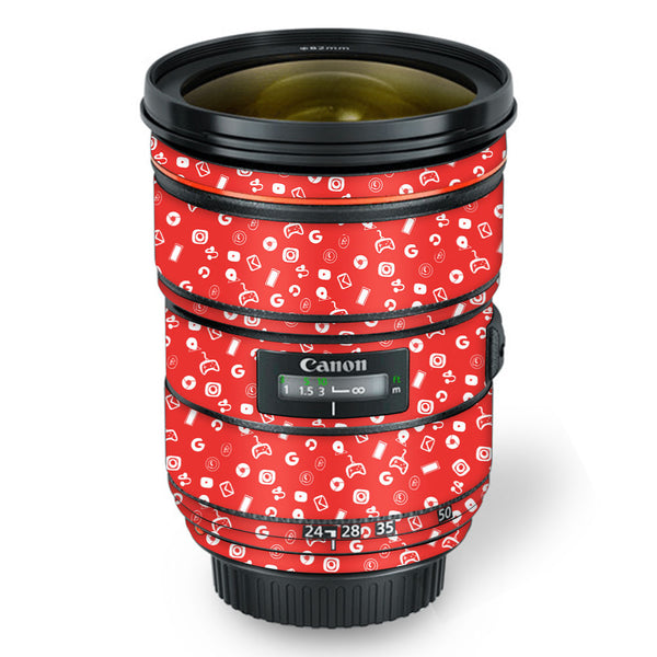 Red Icon Doodle - Canon Lens Skin