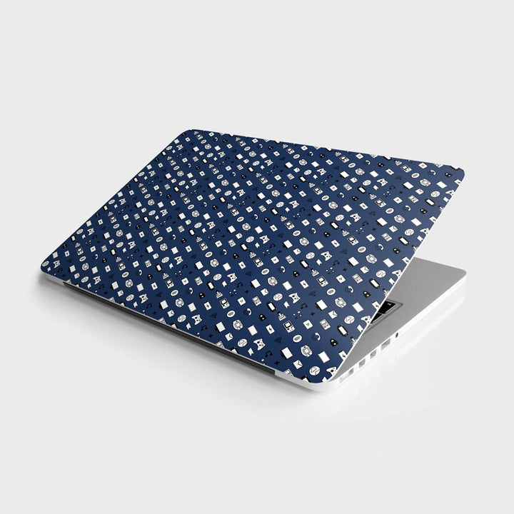 Icons Retro Blue - Laptop Skins - Sleeky India