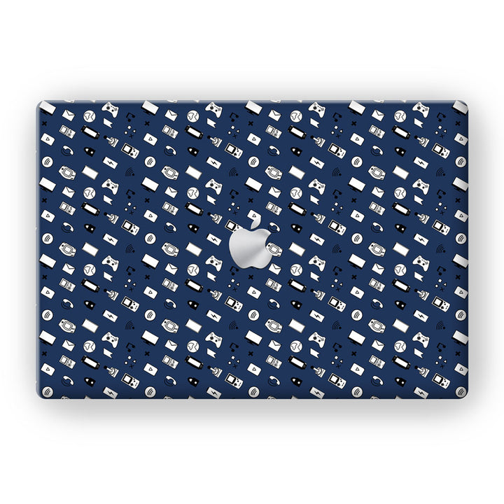 Icons Retro Blue - MacBook Skins - Sleeky India