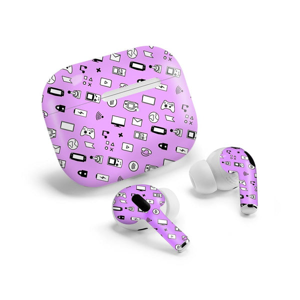 icons retro lavender airpods pro skin by sleeky india