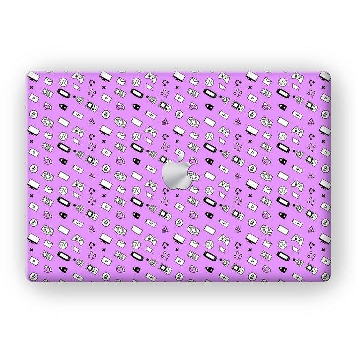 Icons Retro Lavender - MacBook Skins - Sleeky India