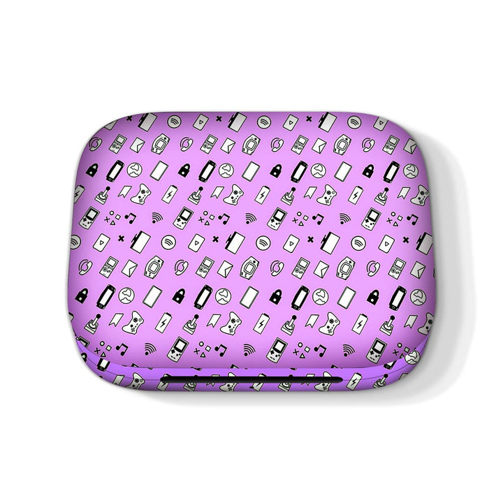 icons retro lavender  skins for Oneplus Buds Pro by sleeky india 