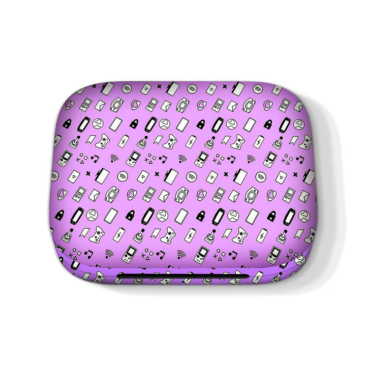 icons retro lavender  skins for Oneplus Buds pro2 by sleeky india 