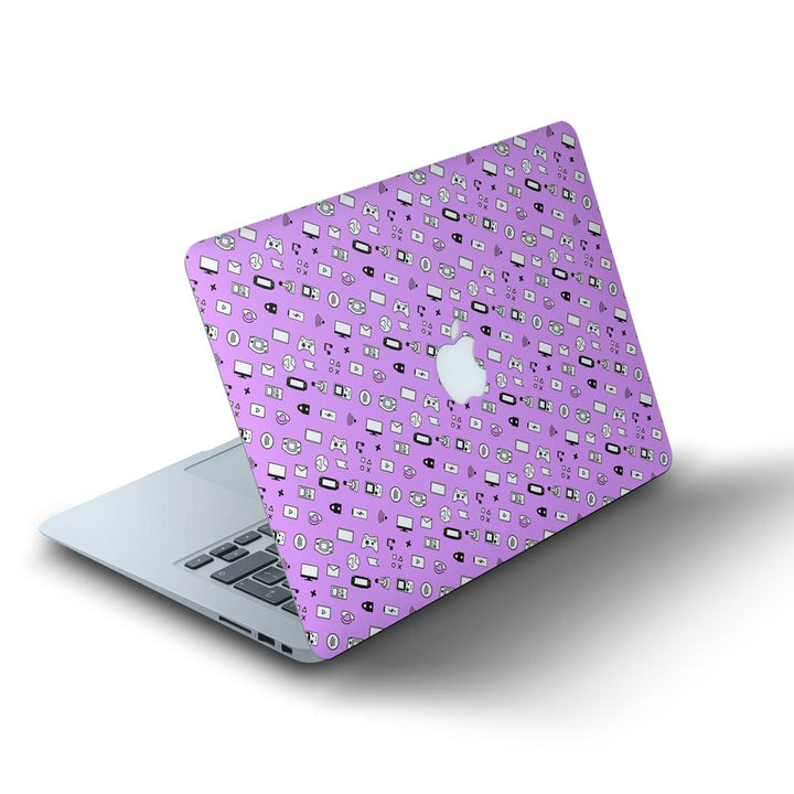 Icons Retro Lavender - MacBook Skins - Sleeky India
