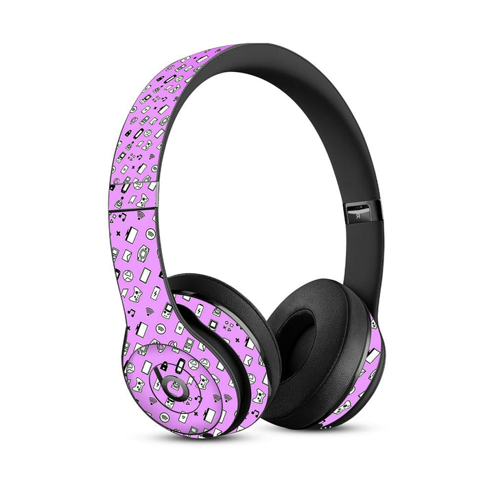 icons retro lavender skin for Beats Solo 3 Headphone by sleeky india