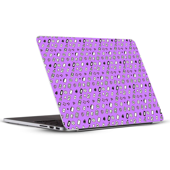 Icons retro Lavender - Laptop Skins - Sleeky India