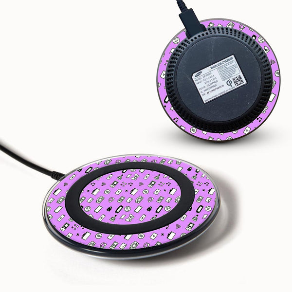 icons retro lavender skin for Samsung Wireless Charger 2015 by sleeky india