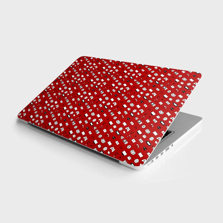 Icons Retro Red - Laptop Skins - Sleeky India