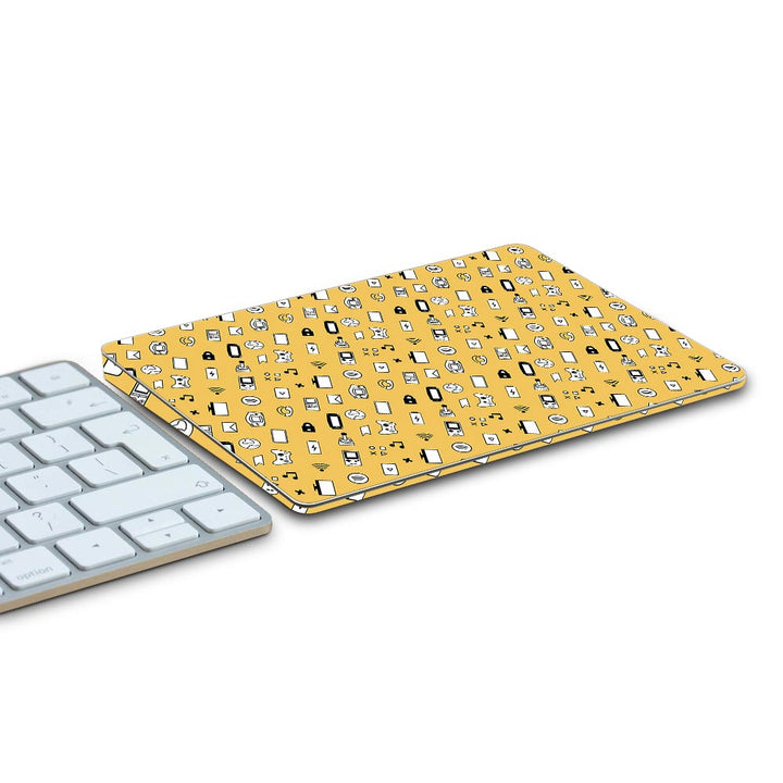 icons retro yellow skin for Apple Magic Trackpad 2 Skins by sleeky india
