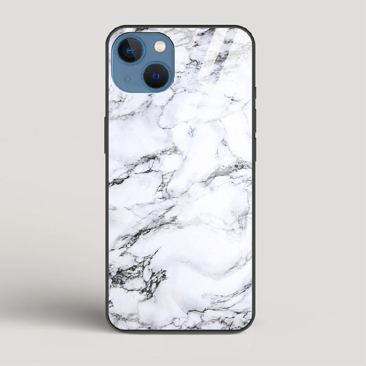 Marble White Luna - iPhone 13 Mini Glass Case