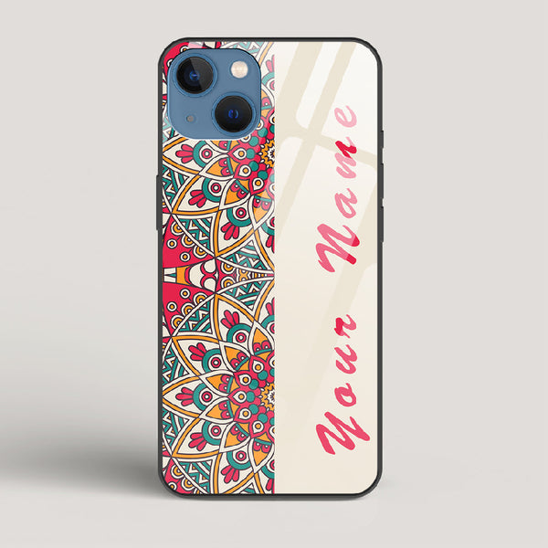 Complex Mandala Name Edition - iPhone 13 Mini Glass Case