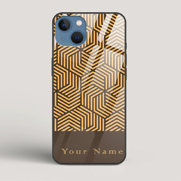 Geometric Name Edition - iPhone 13 Mini Glass Case