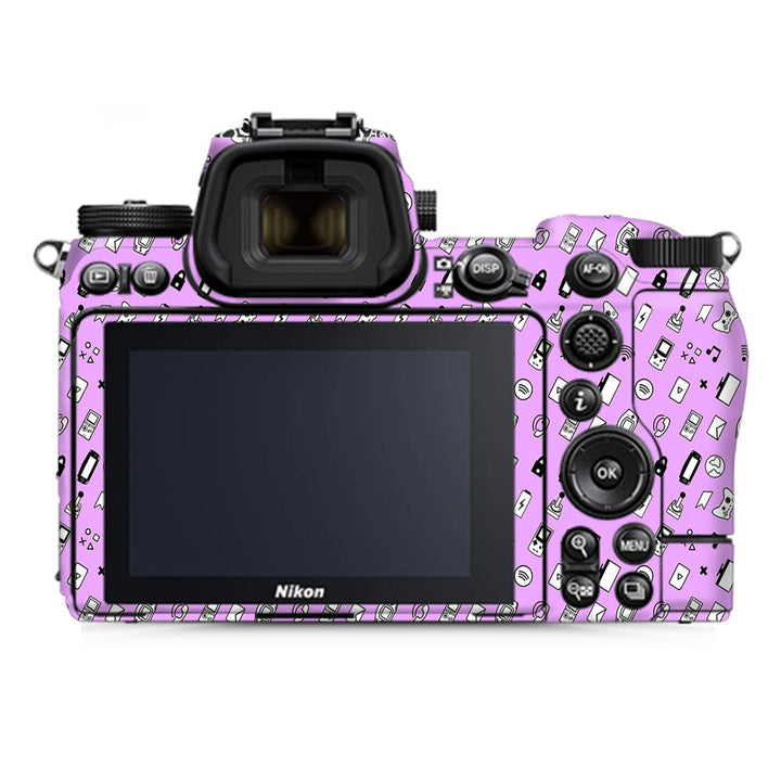 Lavender Retro - Nikon Camera Skins By Sleeky India