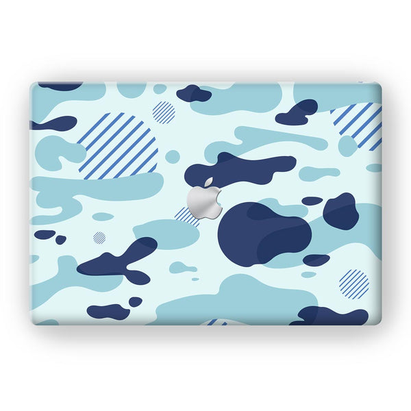 Light Blue Modern Camo - MacBook Skins