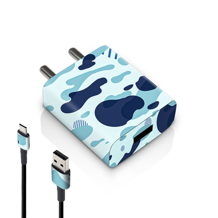 Light Blue Modern Camo - MI 10W & 18W Charger Skin