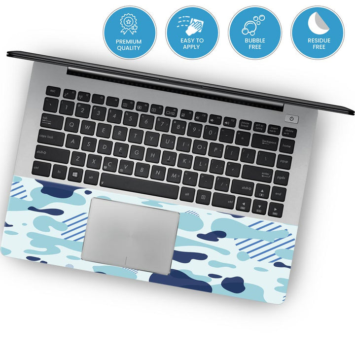 Light Blue Modern Camo - Laptop Skins