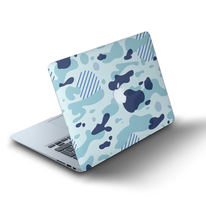 Light Blue Modern Camo - MacBook Skins