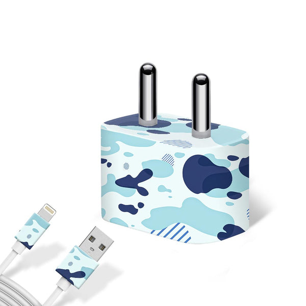 Light Blue Modern Camo - Apple charger 5W Skin