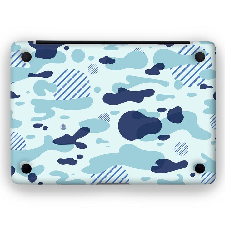 Light Blue Modern Camo - MacBook Skins