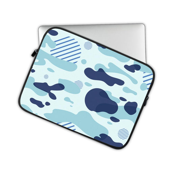 Light Blue Modern Camo - Laptop Sleeve