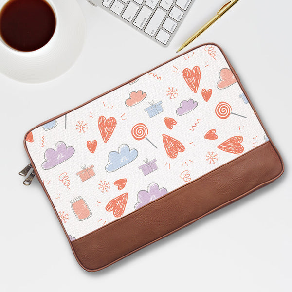 Love Doodle - Leather Laptop Sleeves