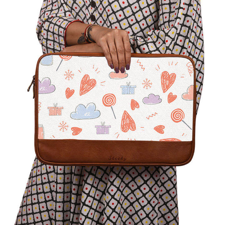 Love Doodle - Leather Laptop Sleeves