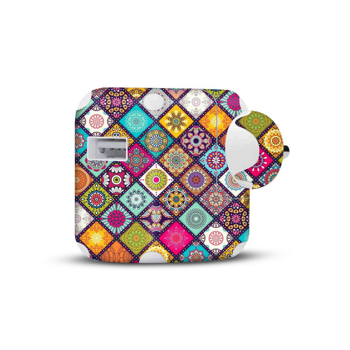 Mandala Art -  charger skins for Apple 10 watt by Sleeky India