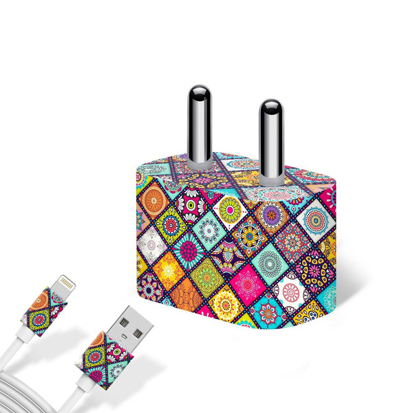 Mandala Art - charger skins for apple charger 5W by Sleeky India