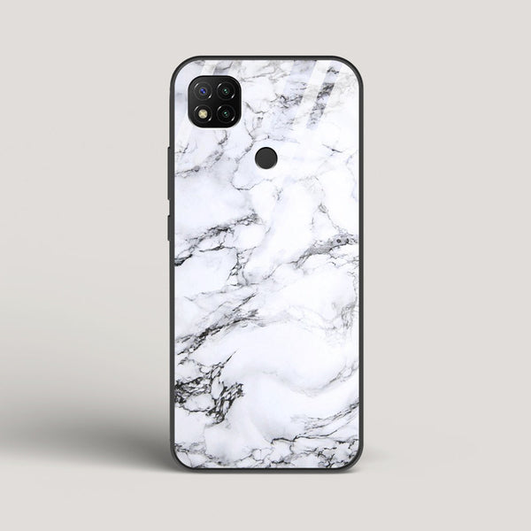 Marble White Luna - Redmi 9 Glass Case