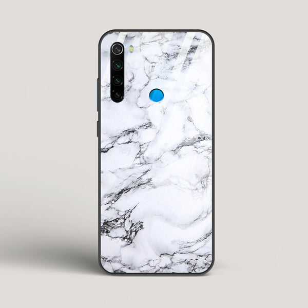 Marble White Luna - Redmi Note 8 Glass Case