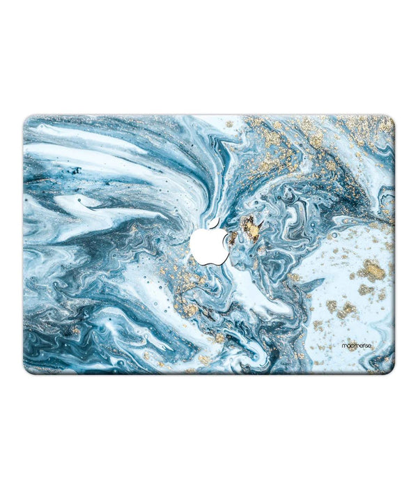 Marble Blue Macubus - Full Body Wrap for Macbook Pro Retina 13" By Sleeky India, Laptop skins, laptop wraps, Macbook Skins